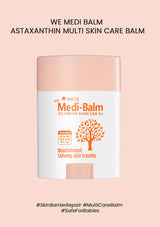 Medi-Balm Astaxanthin Multi Skin Care Balm on a light pink background
