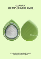 Green LED triple bounce device with 'ClearDea' branding on a light green background