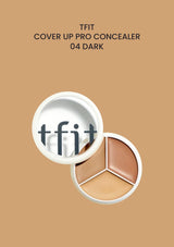TFIT COVER UP PRO CONCEALER 04 DARK on a solid caramel tan background