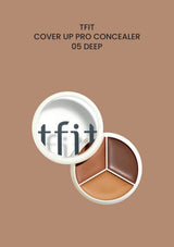 TFIT COVER UP PRO CONCEALER 05 DEEP on a solid deep mocha background