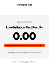 TFIT B01 Corrector — low-irritation study, 34 adults, August 2024