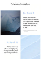 TFIT Icy Blur Art Primer — complete ingredient and texture benefit panel