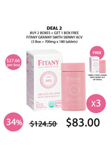 Promotional graphic for Fitany Granny Smith Skinny ACV with pricing and deal information.