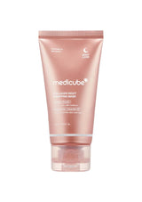 Pink tube of Medicube Collagen Night Wrapping Mask on a white background