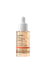 Skincare dropper bottle with label on a white background