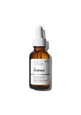 The Ordinary skincare serum bottle with dropper on a white background