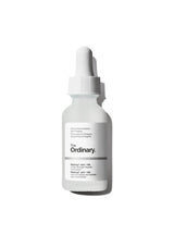 The Ordinary skincare serum bottle on a white background