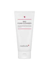 White tube of Medicube Red Foam Cleanser on a white background