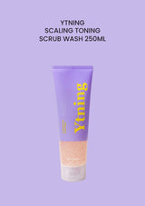 YTNING Scaling Toning Scrub Wash 250ml in the current purple and yellow tube packaging