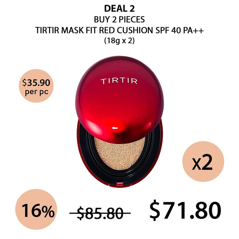 [TIRTIR] Mask Fit Red Cushion SPF 40 PA++ 17C | 21N | 23N - COCOMO