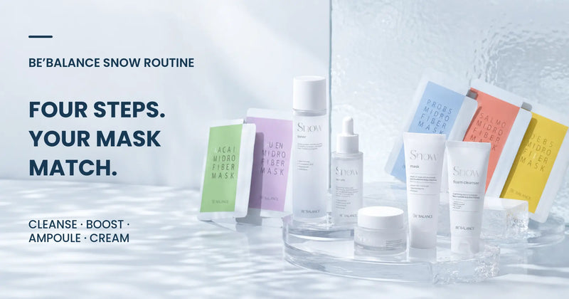 Be’Balance Snow Line & Microfiber Masks: Build Your Complete Glow Routine