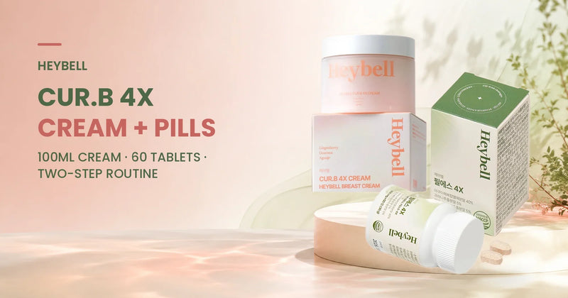 HEYBELL Cur.B 4X Cream and Pills two-step routine with 100ml cream and 60 tablets