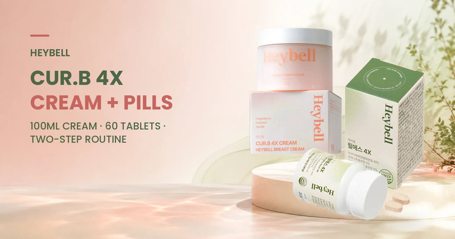HEYBELL Cur.B 4X Cream and Pills two-step routine with 100ml cream and 60 tablets