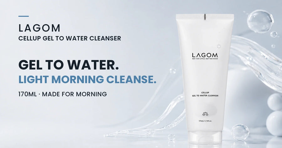 LAGOM Cellup Gel To Water Cleanser 170ml for a fresh Korean morning cleanse