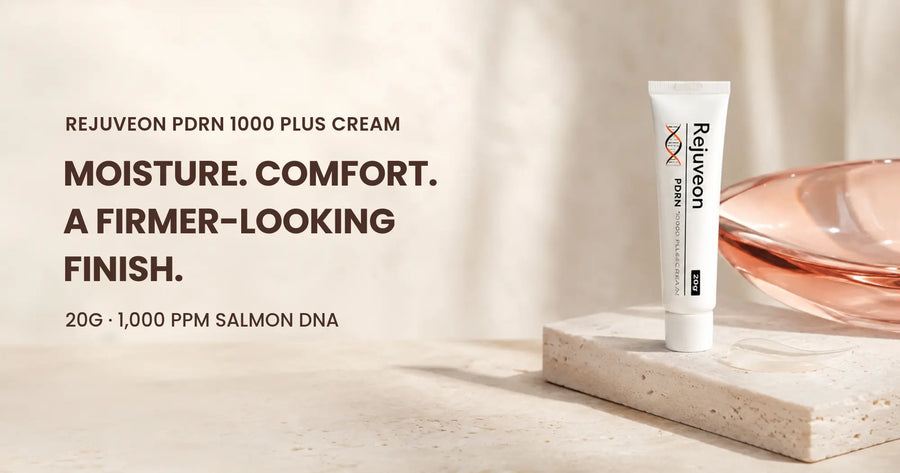 REJUVEON PDRN 1000 Plus Cream 20g staged for moisture and firming care