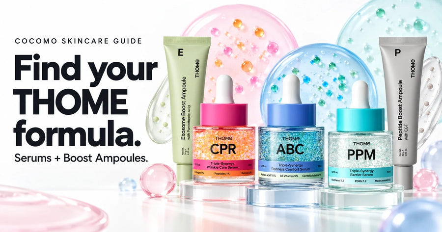 Find your THOME formula — CPR, ABC and PPM serums with Exosome and Peptide Boost Ampoules