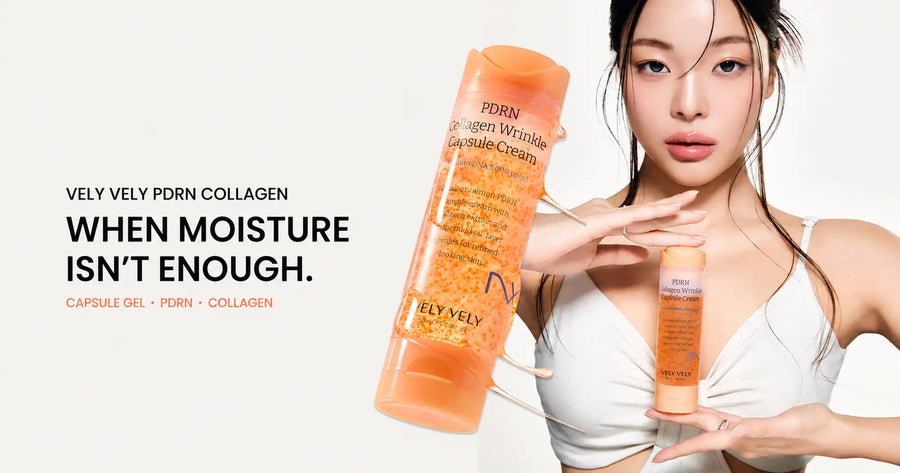 VELY VELY PDRN Collagen Wrinkle Capsule Cream with capsule-gel texture for hydration and bouncy-looking skin