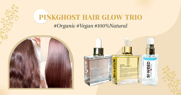 Pink Ghost's Organic Hair Care Trio for Glowy-Flowy Hair!
