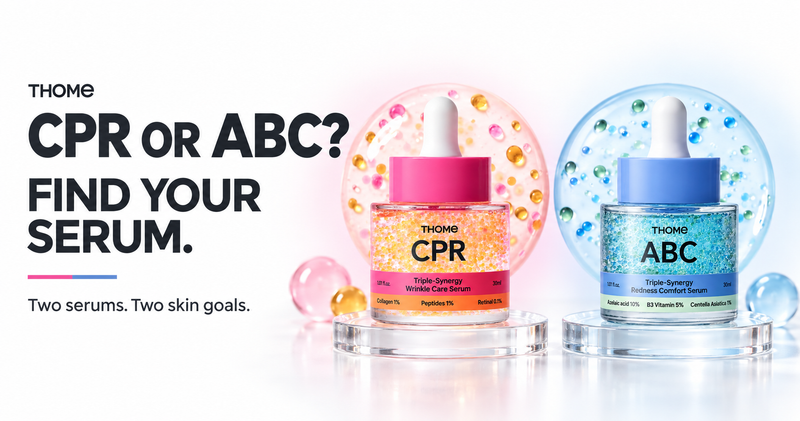 THOME CPR pink serum and ABC blue serum with a guide to choosing a formula for your skin