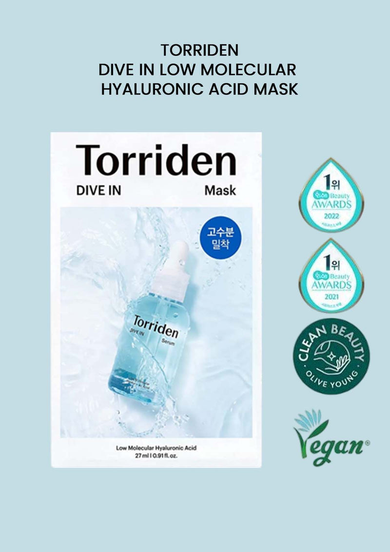 [TORRIDEN] Dive In Low Molecular Hyaluronic Acid Mask Sheet 10ea x 27ml