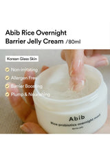 ABIB Rice Probiotics Overnight Mask Barrier Jelly overview from Olive Young