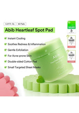 ABIB Heartleaf Spot Pad benefits for redness rough texture and acne prone skin