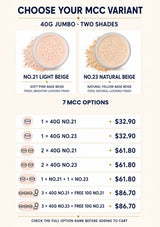 MCC Perfect Finish Loose Powder 40g seven MCC options and shade price guide