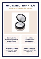 MCC Perfect Finish Loose Powder 10g soft-matte oil-control benefits