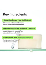 ABIB Heartleaf Spot Pad key ingredients heartleaf hyaluronic acid allantoin trehalose and wintergreen