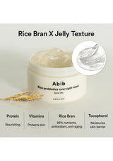 ABIB Rice Probiotics Overnight Mask rice bran jelly texture from Olive Young
