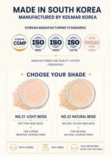 MCC loose powder No.21 and No.23 shade guide with Korean manufacturing standards