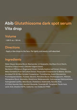 ABIB Glutathiosome Dark Spot Serum Vita Drop directions and ingredients