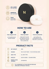 How to apply MCC Perfect Finish Loose Powder 40g with included velvet puff