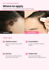 SO NATURAL Hair Line Cover Cushion target areas including hairline corners, part line and visible roots