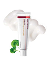 Centellian24 Madeca Cream Time Reverse texture with Centella leaves