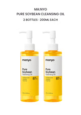 BUY 2: two renewed MA:NYO Pure Soybean Cleansing Oil 200ml bottles on white
