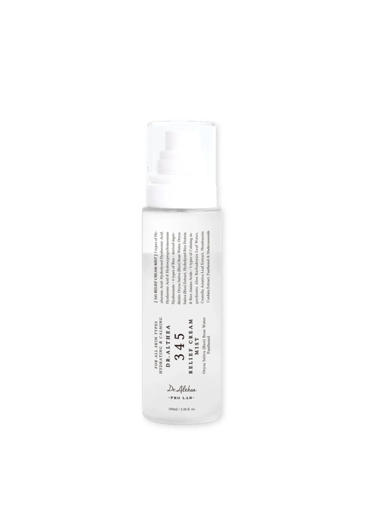 Skincare bottle labeled '3.45' on a white background