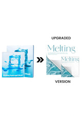 Upgraded Melting Hydrogel Mask packaging with a clear sheet on a white background