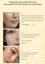 Ultra adhesive flawless cover vely vely honey glow cushion
