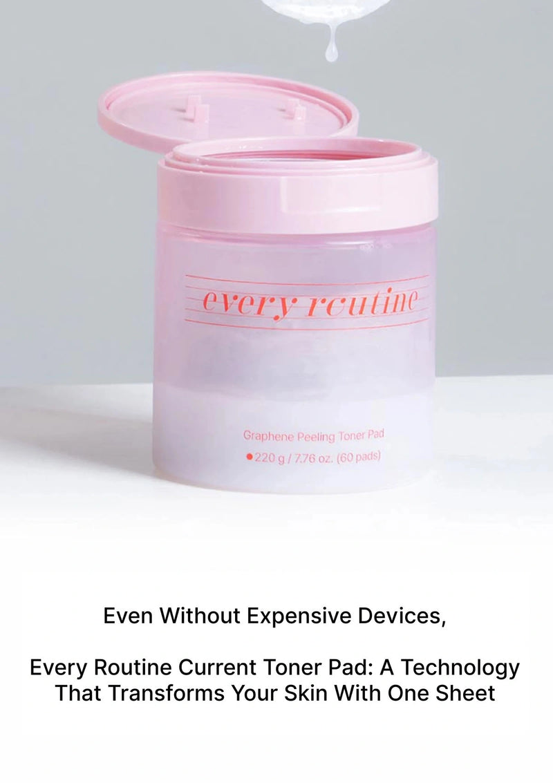 Pink container labeled 'every routine' with a white background