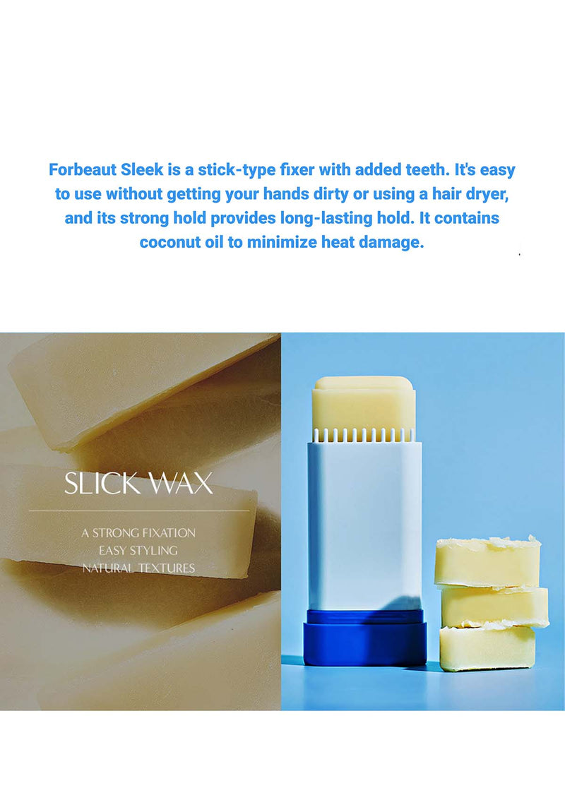 Slick wax stick with text about its features on a white background