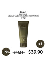 Molvany Mugwort Heating Therapy Pack with promotional pricing on a white background
