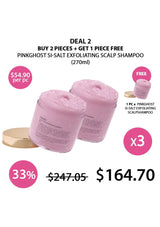 Promotional offer for Pinkghost SI-Salt Exfoliating Scalp Shampoo with pricing and quantity details.