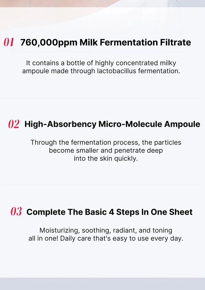 Text description of a skincare product with benefits and features on a white background