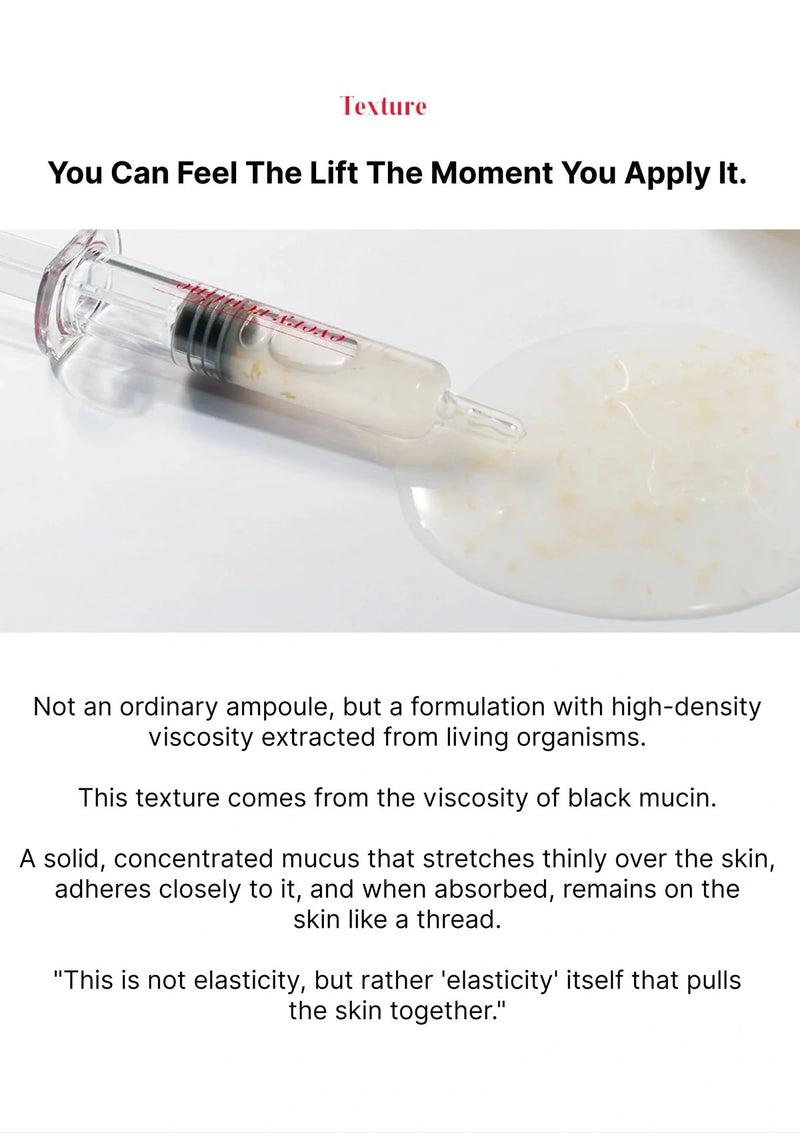 A close-up of a high-density viscosity product with text describing its texture and benefits.