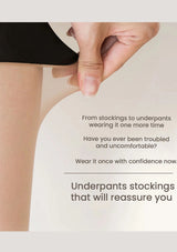 Close-up of a hand holding a piece of clothing with text about comfort and reassurance.