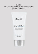 d'Alba UV Essence Waterfull Sunscreen SPF 50+ PA++++ on a white background