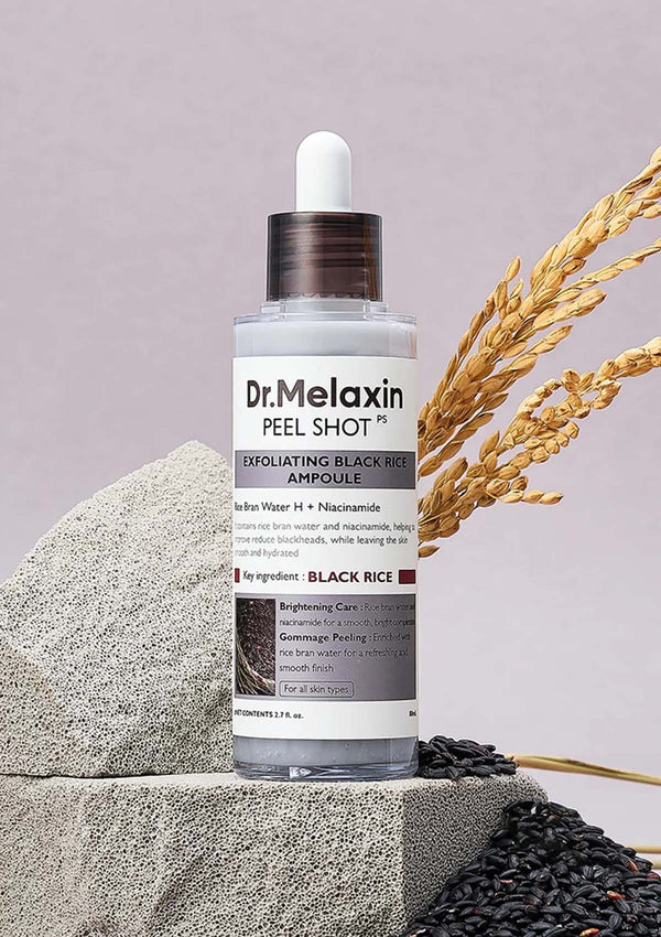 [DR. MELAXIN] Peel Shot Exfoliant Black Rice Ampoule 80ml