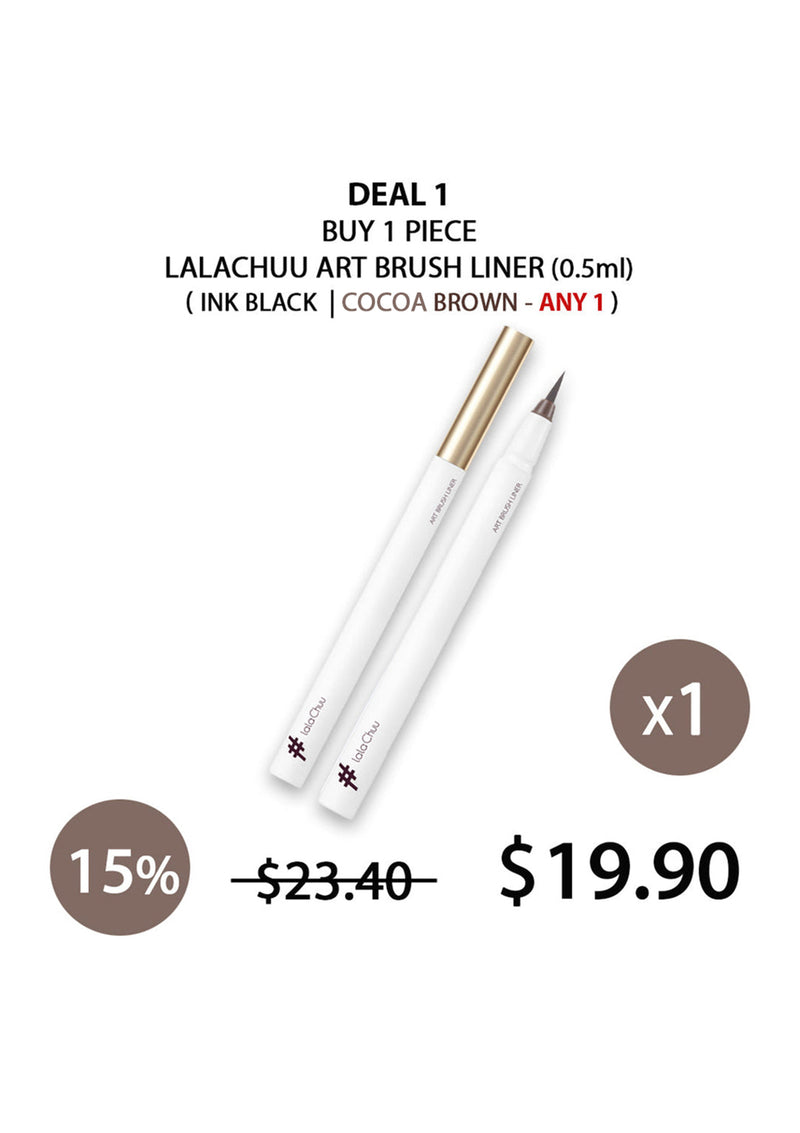 [LALACHUU] Skinny Tip Liner in Ink Black | Cocoa Brown 0.5ml