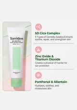 Torriden balancing toner & cream with product details on a white background